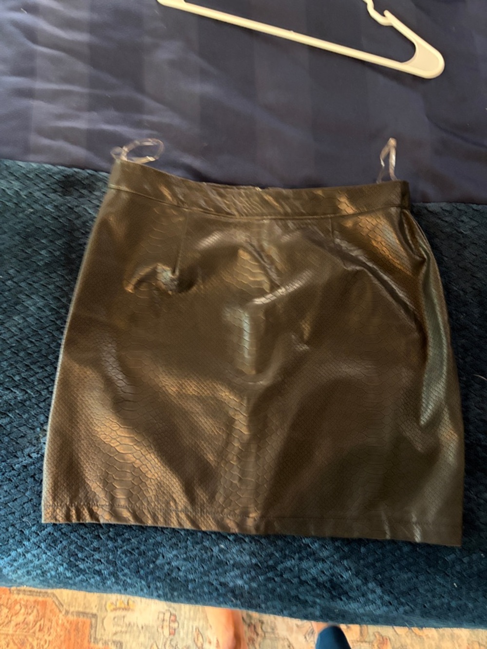Stella Luce Black Faux Leather Mini Skirt